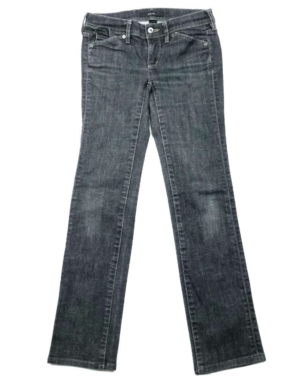 Noir Jeans Womens Size 0  28x29 Measured Black Cotton Spandex Denim Casual